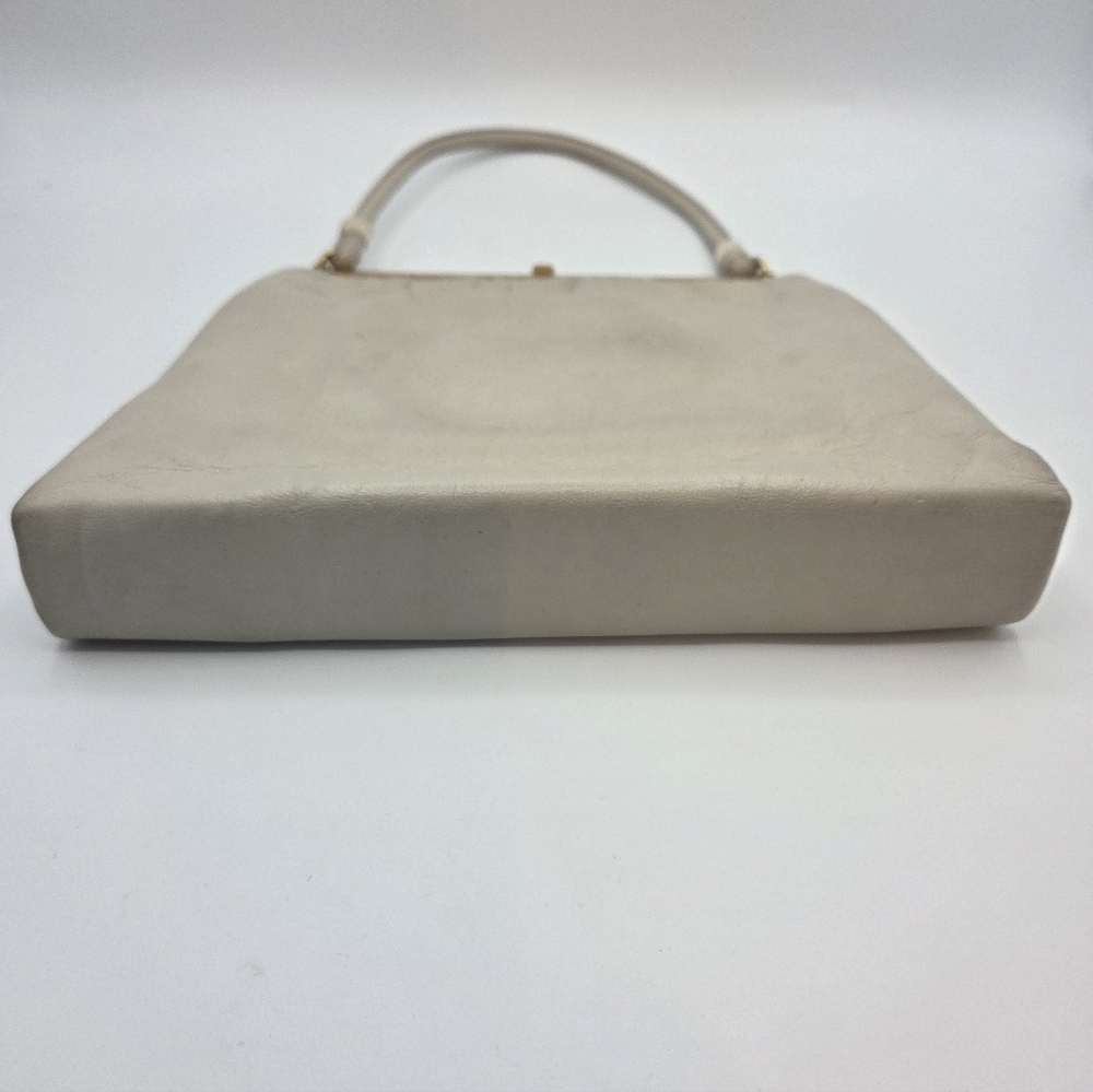 Vintage Rosenfeld Ivory Leather Handbag - Picture 7 of 7